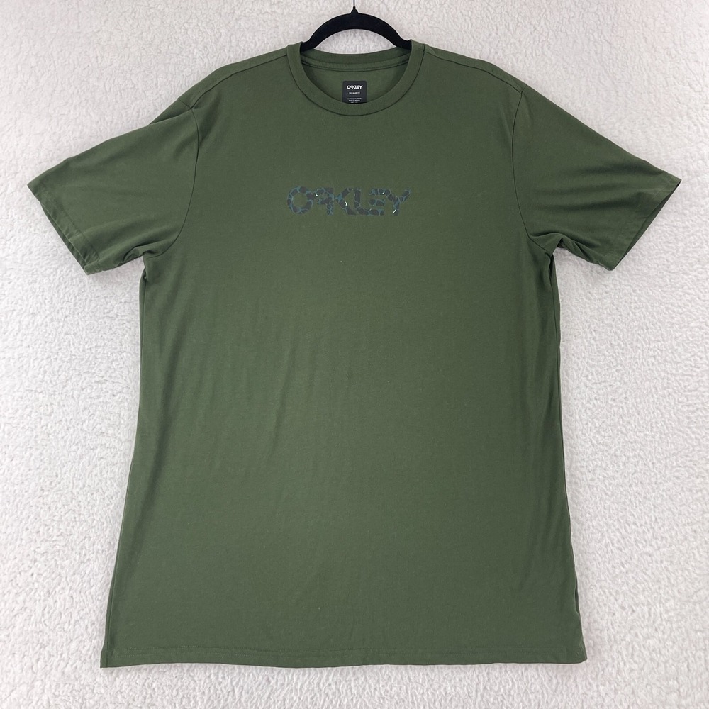 Oakley Green Crew Neck Short Sleeve T-Shirt Mens Pullover Regulr Fit Size XL - Picture 1 of 13